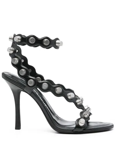 Alexander Wang 105mm Riot Sandals In Black