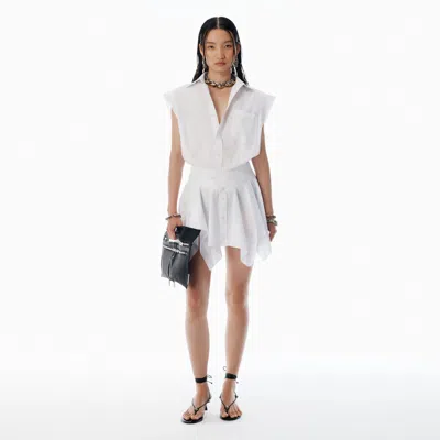 Alexander Wang Alexanderwang. T Cut Off Double Shirt Dress In White