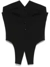 Alexander Wang Deconstructed Wool Vest Top Clothing In Black