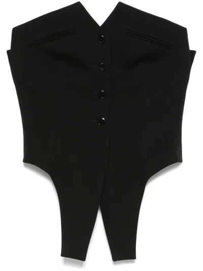 ALEXANDER WANG DECONSTRUCTED VEST BY ALEXANDER WANG,1WC1251979 001 BLACK