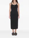 Alexander Wang Strappy Mesh Dress With Mesh Detailing In Black