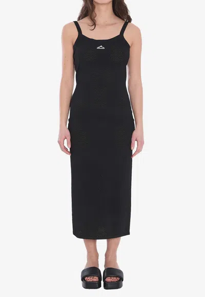 ALEXANDER WANG 3D LOGO SLIP MIDI DRESS