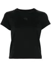 Alexander Wang Essential Jersey Shrunk Tee With Puff Logo Black In Black  