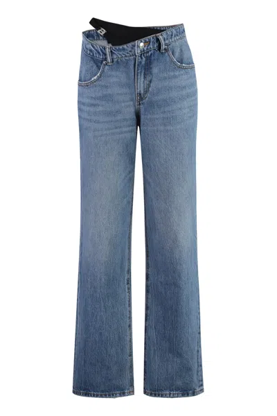 Alexander Wang 5-pocket Straight-leg Jeans In Blue