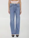 Alexander Wang Miu Miu Riga Blue White Striped Chambray Shirt In Blue
