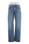 Alexander Wang 5-pocket Straight-leg Jeans In Navy