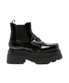 Alexander Wang Logo-plaque Chunky Sole Boots In Black