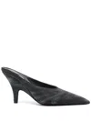 Alexander Wang 90mm Irina Mules In Grey