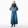Alexander Wang A-line Denim Skirt Midi