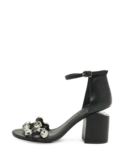 Pre-owned Alexander Wang Abby Crystal-embellished Sandals In Black