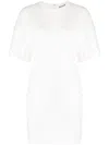 Alexander Wang White Draped Minidress In White