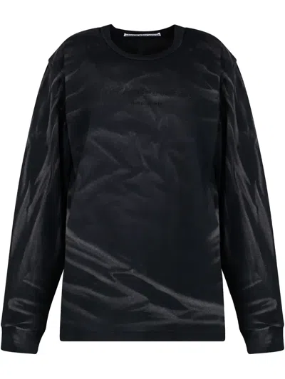 Alexander Wang Abstract Print Sweatshirt In Black