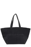 Alexander Wang Aged Denim Grey Punch Tote In Black