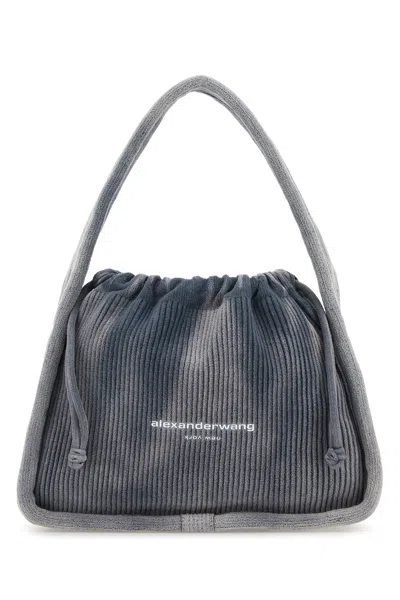 ALEXANDER WANG BORSA A MANO RYAN PICCOLA IN VELLUTO A COSTE AVIO DONNA