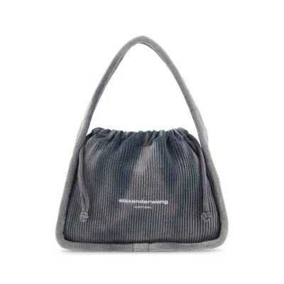 ALEXANDER WANG ALEXANDER WANG AIR FORCE BLUE CORDUROY SMALL RYAN HANDBAG