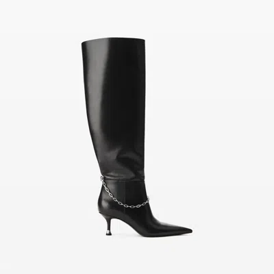 Alexander Wang Akila Slouch Boot In Leather 65mm In Black
