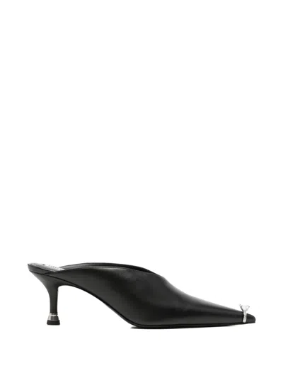 Pre-owned Alexander Wang Akilita Pointed-toe Mules In Black