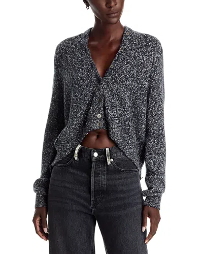 Alexander Wang Alexanderwang Embellished Button Through Cardigan In Gray