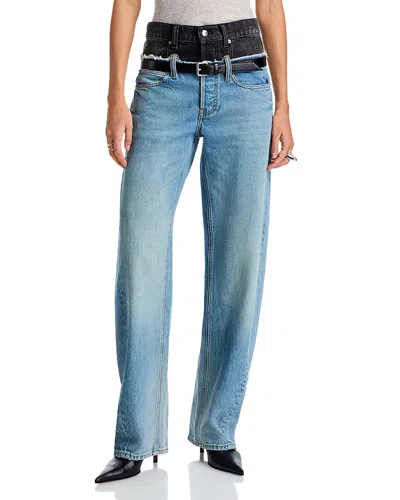Alexander Wang Alexanderwang Float Mid Rise Relaxed Fit Jeans In Blue