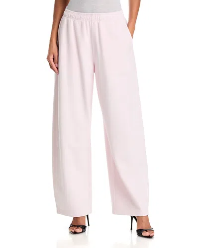 Alexander Wang Alexanderwang Mid Rise Relaxed Logo Sweatpants In Pink