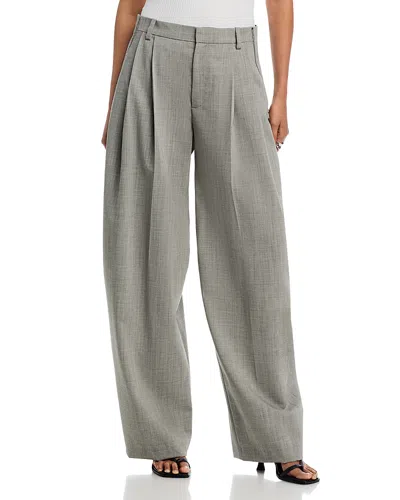 Alexander Wang Alexanderwang Mid Rise Tailored Pants In Gray
