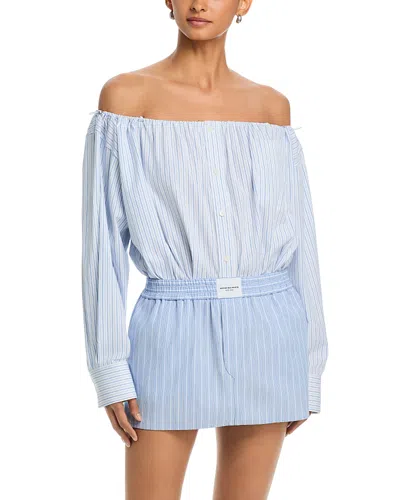 Alexander Wang Alexanderwang Off The Shoulder Mini Dress In Multi
