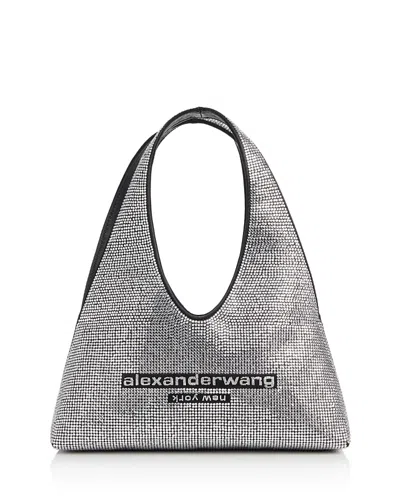 Alexander Wang Alexanderwang Pike Mini Leather Hobo Bag In Gray