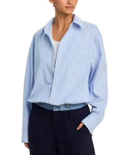 Alexander Wang Alexanderwang Pre Styled Gathered Shirt In Blue