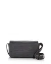 Alexander Wang Alexanderwang Punch Flap Leather Crossbody Bag In Black