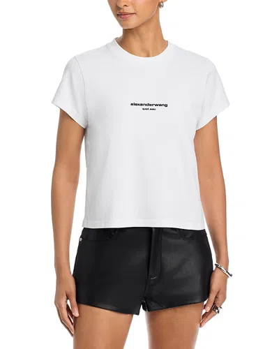 Alexander Wang Alexanderwang Shrunken Short Sleeve Tee In Multi