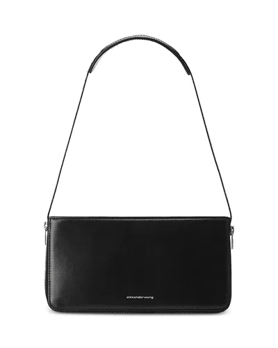 Alexander Wang Alexanderwang Siren Leather Pouchette In Black