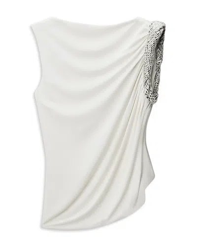 Alexander Wang Alexanderwang Sleeveless Twisted Top In White