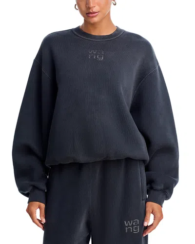 Alexander Wang Alexanderwang. T Crewneck Sweatshirt In Gray