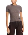 Alexander Wang Alexanderwang. T Short Sleeve Wool Crewneck Tee In Gray