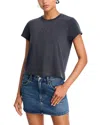Alexander Wang Alexanderwang. T Shrunken Embellished Logo Tee In Gray
