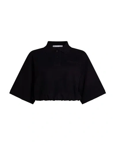 Alexander Wang Alexanderwang. T Woman Polo Shirt Black Size M Cotton, Elastane