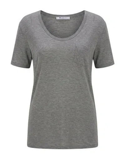 Alexander Wang Alexanderwang. T Woman T-shirt Grey Size S Rayon In Gray