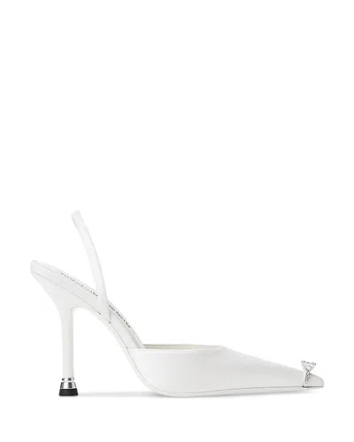 Alexander Wang Alexanderwang Women's Akilita 105 Slingback Pumps In White