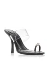 Alexander Wang Bianca 105mm Sandal With Crystal Toe Ring In Multi