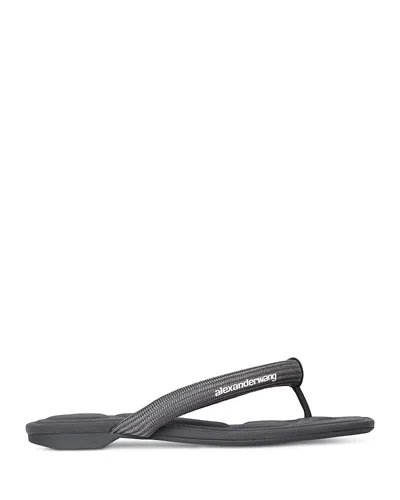 Alexander Wang Alexanderwang Women's Jenna Tubular Strap Thong Sandals In Gray