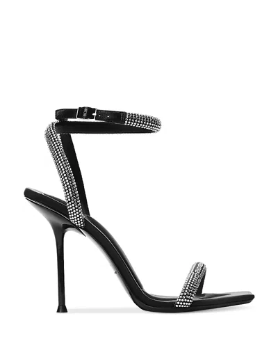 Alexander Wang Julie Crystal-embellished Sandals In Black