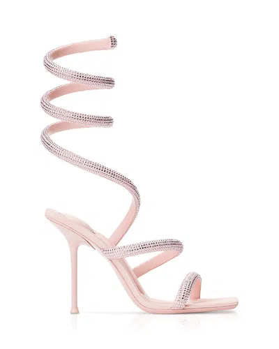 Alexander Wang Alexanderwang Women's Julie 105 Crystal Coil Sandals In Pink