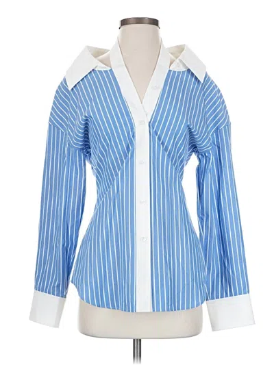 Pre-owned Alexander Wang Alexanderwang.t 3/4 Sleeve Blouse In Blue