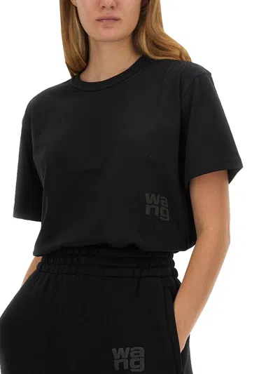 Alexander Wang Alexanderwang.t Cotton T-shirt In Black
