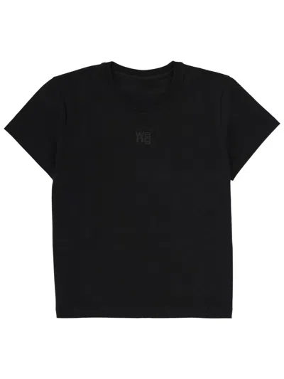 Alexander Wang Alexanderwang. T Essential Shrunk Logo Tee In Black