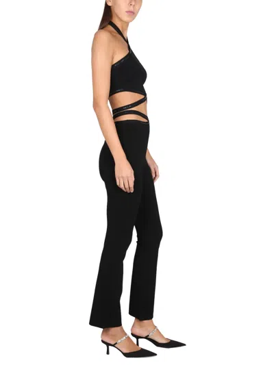 Alexander Wang Alexanderwang.t Logo-detailed Viscose Leggings In Black