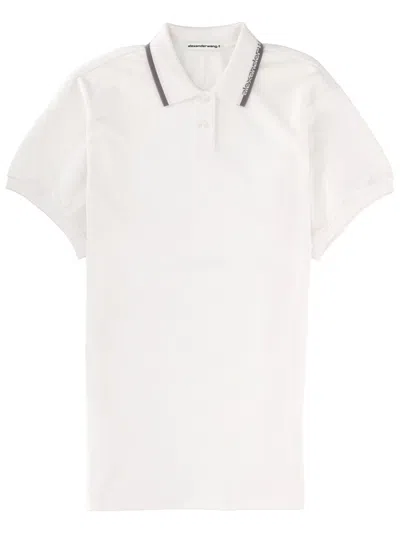 Alexander Wang Alexanderwang.t Miniabito Polo Dress In White
