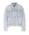 ALEXANDER WANG LOGO MONOGRAM DENIM JACKET