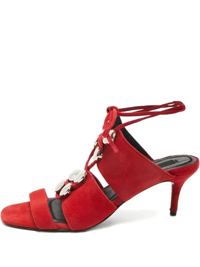 Pre-owned Alexander Wang Allegra Ankle-strap Sandals In Red