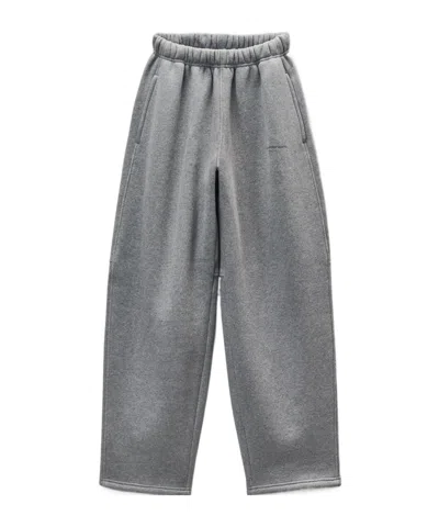 Alexander Wang Allover Crystal Hotfix Mid-rise Sweatpant In Gray